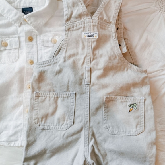 Peter Rabbit Easter Outfit - Overalls and White Shirt (6-12 months) - Picture 4 of 7